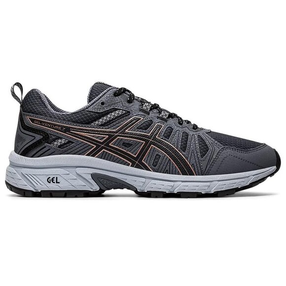 ASICS Women's Gel-Venture 7 Running Shoes Size 7 In Graphite Grey/Rose Gold - Picture 1 of 9